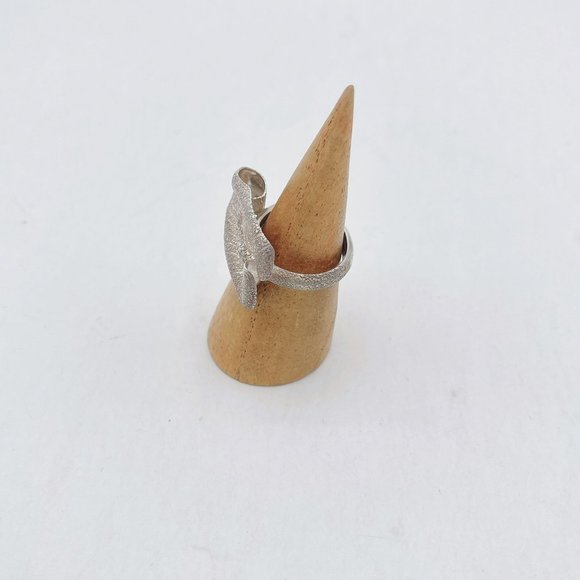 925 Silver Calla Lily Flower Band Ring 8.5 - Picture 3 of 7